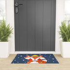 Cute christmas fox in the snow Welcome Mat Gallery Image 3