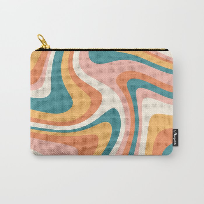 Abstract Wavy Stripes LXIII Carry All Pouch Gallery Image 1
