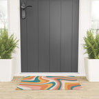 Abstract Wavy Stripes LXIII Welcome Mat Gallery Image 3