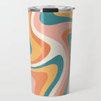 Abstract Wavy Stripes LXIII Travel Mug Gallery Image 1
