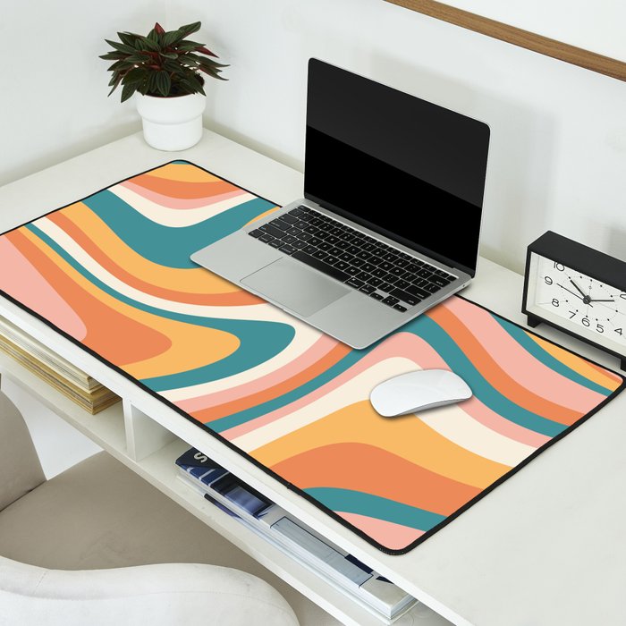 Abstract Wavy Stripes LXIII Desk Mat Gallery Image 2