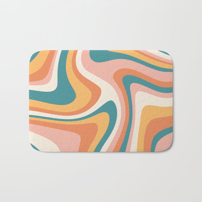 Abstract Wavy Stripes LXIII Bath Mat Gallery Image 1