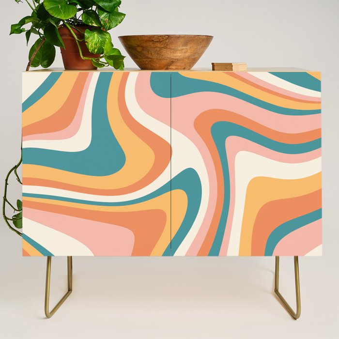 Abstract Wavy Stripes LXIII Credenza Gallery Image 1