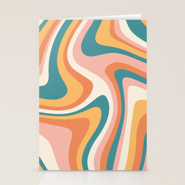 Abstract Wavy Stripes LXIII Stationery Card Gallery Image 2