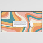 Abstract Wavy Stripes LXIII Desk Mat Gallery Image 1