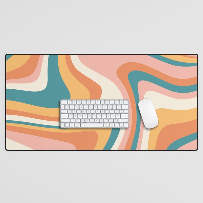 Abstract Wavy Stripes LXIII Desk Mat Gallery Image 1