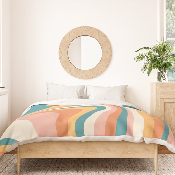 Abstract Wavy Stripes LXIII Duvet Cover Gallery Image 3