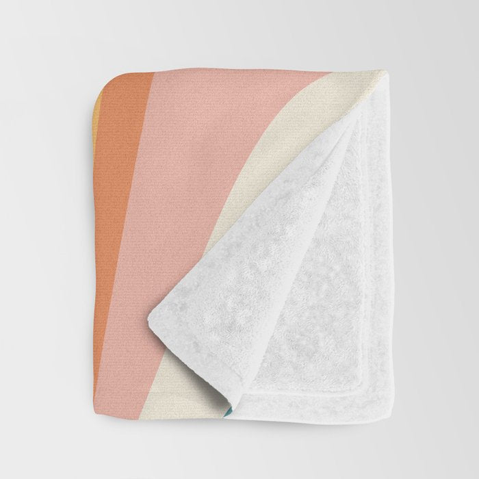 Abstract Wavy Stripes LXIII Throw Blanket Gallery Image 3