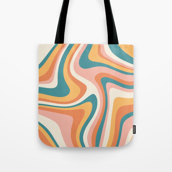 Abstract Wavy Stripes LXIII Tote Bag Gallery Image 1