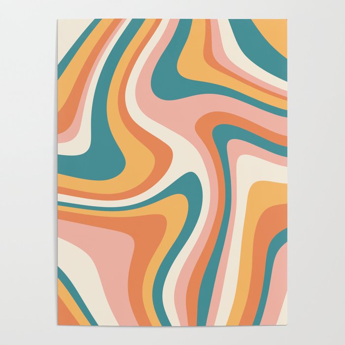 Abstract Wavy Stripes LXIII Poster Gallery Image 4
