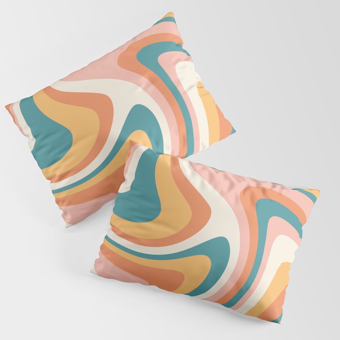 Abstract Wavy Stripes LXIII Pillow Sham Gallery Image 1