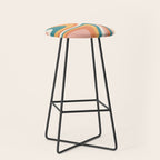 Abstract Wavy Stripes LXIII Stool Gallery Image 1