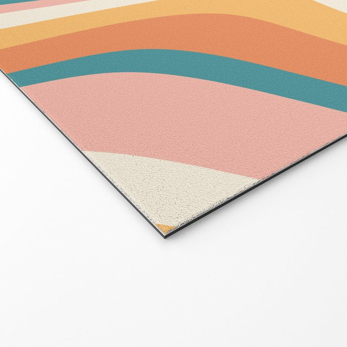 Abstract Wavy Stripes LXIII Welcome Mat Gallery Image 2
