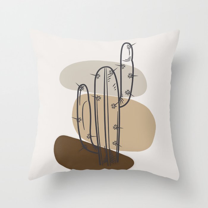 Abstract Cactus Throw Pillow Gallery Image 6