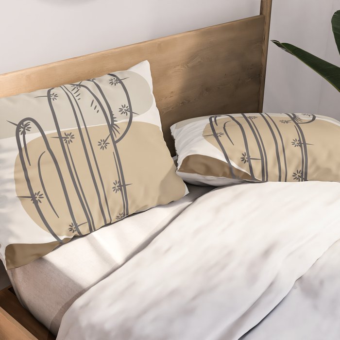 Abstract Cactus Pillow Sham Gallery Image 2