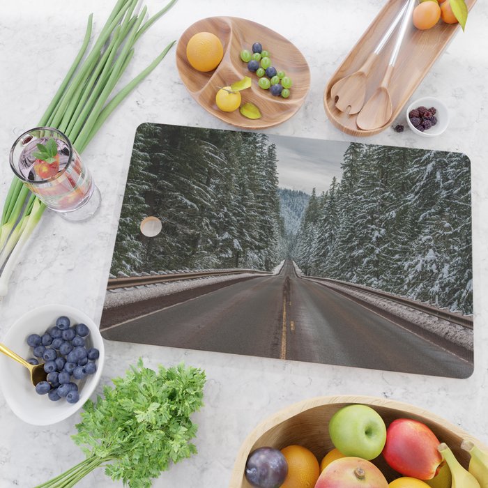 Winter Road Trip - Pacific Northwest Nature Photography Cutting Board Gallery Image 2