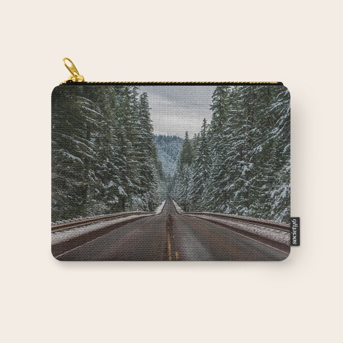 Winter Road Trip - Pacific Northwest Nature Photography Carry All Pouch Gallery Image 1