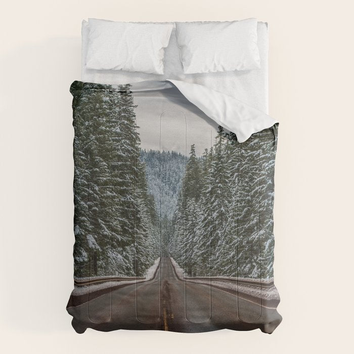 Winter Road Trip - Pacific Northwest Nature Photography Comforter Gallery Image 6