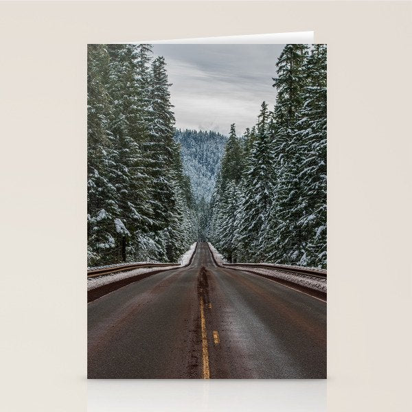 Winter Road Trip - Pacific Northwest Nature Photography Stationery Card Gallery Image 1