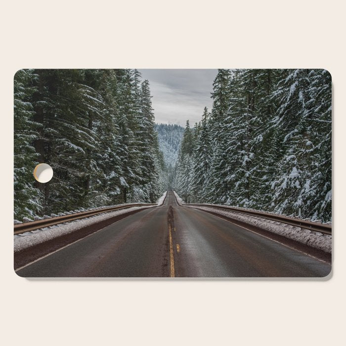 Winter Road Trip - Pacific Northwest Nature Photography Cutting Board Gallery Image 1