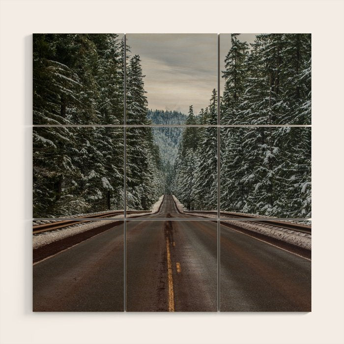 Winter Road Trip - Pacific Northwest Nature Photography Wood Wall Art Gallery Image 1