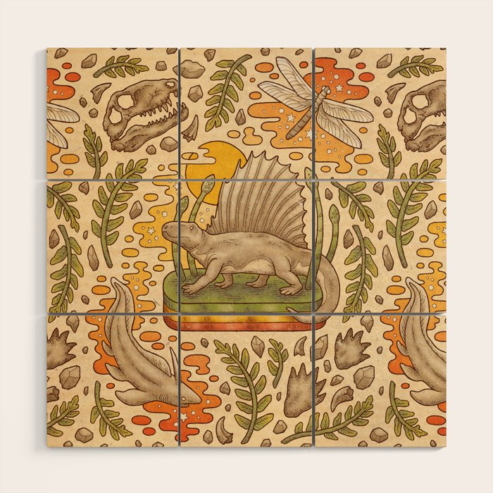 Daydream Dimetrodon Wood Wall Art Gallery Image 1