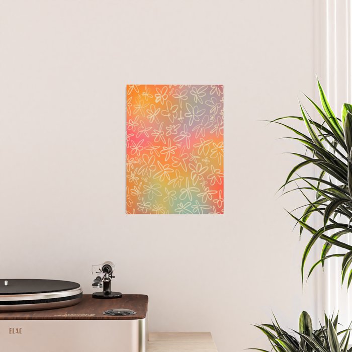 MISTY FIELD OF FLOWERS Poster Gallery Image 2