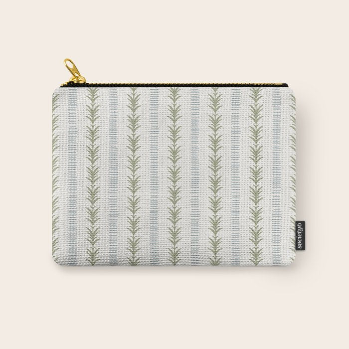 Natural Palm Stripe Carry All Pouch Gallery Image 1