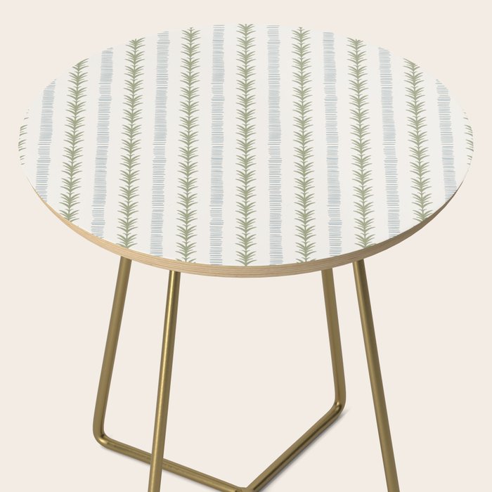 Natural Palm Stripe Side Table Gallery Image 2