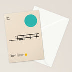 Farnsworth House, Ludwig Mies van der Rohe, Minimal Architecture Bauhaus Design Stationery Card Gallery Image 2