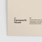 Farnsworth House, Ludwig Mies van der Rohe, Minimal Architecture Bauhaus Design Poster Gallery Image 3