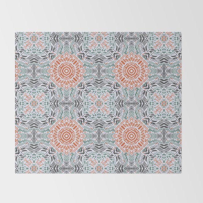 Modern brushstroke mosaic Throw Blanket Gallery Image 2