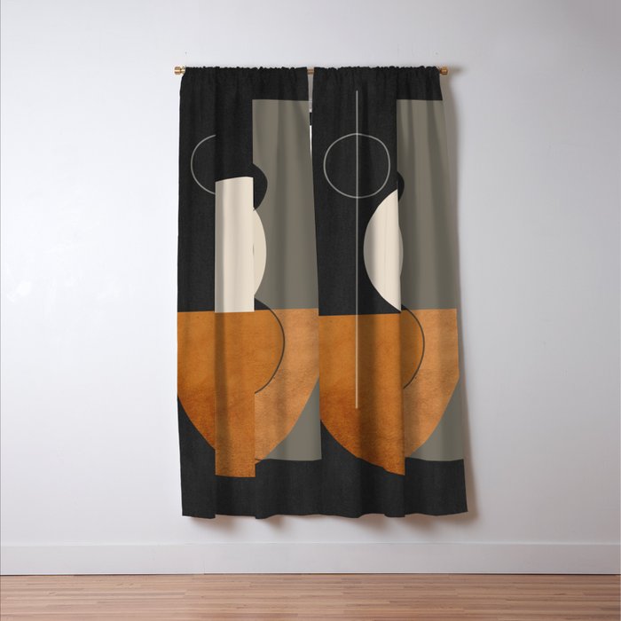Abstract Minimal Shapes 129 Window Curtain Gallery Image 3