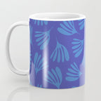 Blue Wispy Leaves Contemporary Abstract Pattern Coffee Mug Gallery Image 3