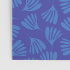 Blue Wispy Leaves Contemporary Abstract Pattern Poster Gallery Image 3