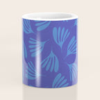 Blue Wispy Leaves Contemporary Abstract Pattern Coffee Mug Gallery Image 4