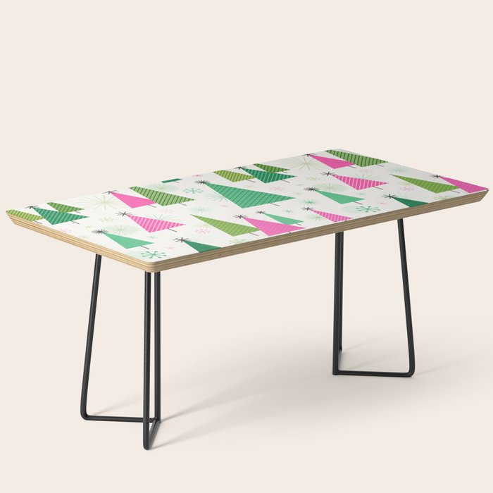 Mid-Century Modern Christmas Trees - Pink and Green Coffee Table Gallery Image 1