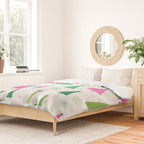 Mid-Century Modern Christmas Trees - Pink and Green Duvet Cover Gallery Image 2