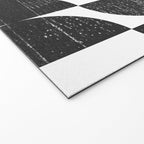 Mid Century Modern Op Art Black and White Pattern Welcome Mat Gallery Image 2