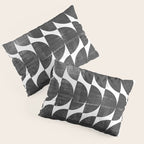 Mid Century Modern Op Art Black and White Pattern Pillow Sham Gallery Image 3