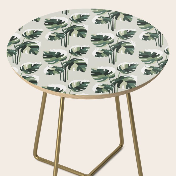 Cat and Plant 11 Pattern Side Table Gallery Image 2