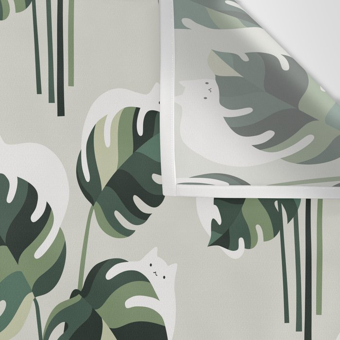 Cat and Plant 11 Pattern Wall Tapestry Gallery Image 3