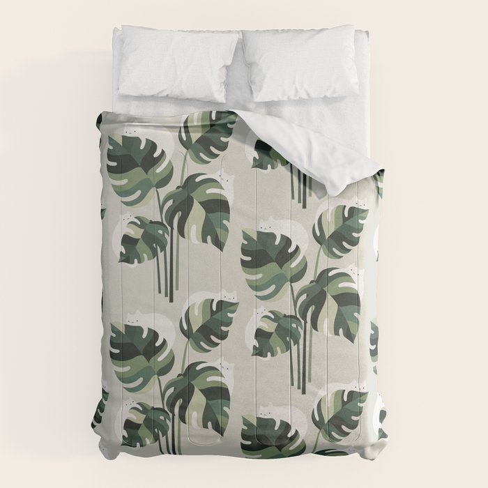 Cat and Plant 11 Pattern Comforter Gallery Image 1