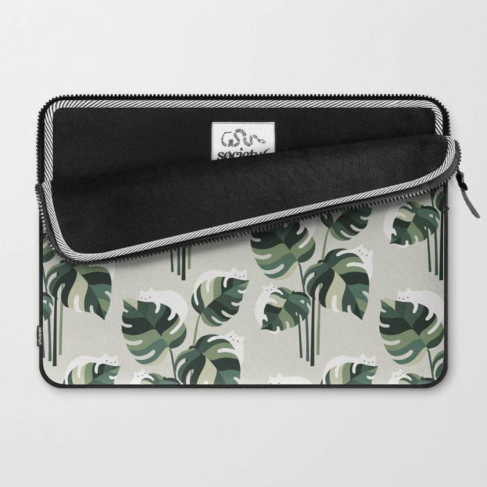 Cat and Plant 11 Pattern Laptop Sleeve Gallery Image 2