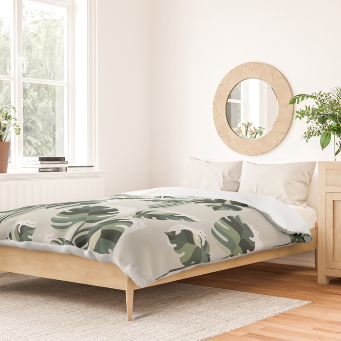 Cat and Plant 11 Pattern Duvet Cover Gallery Image 2