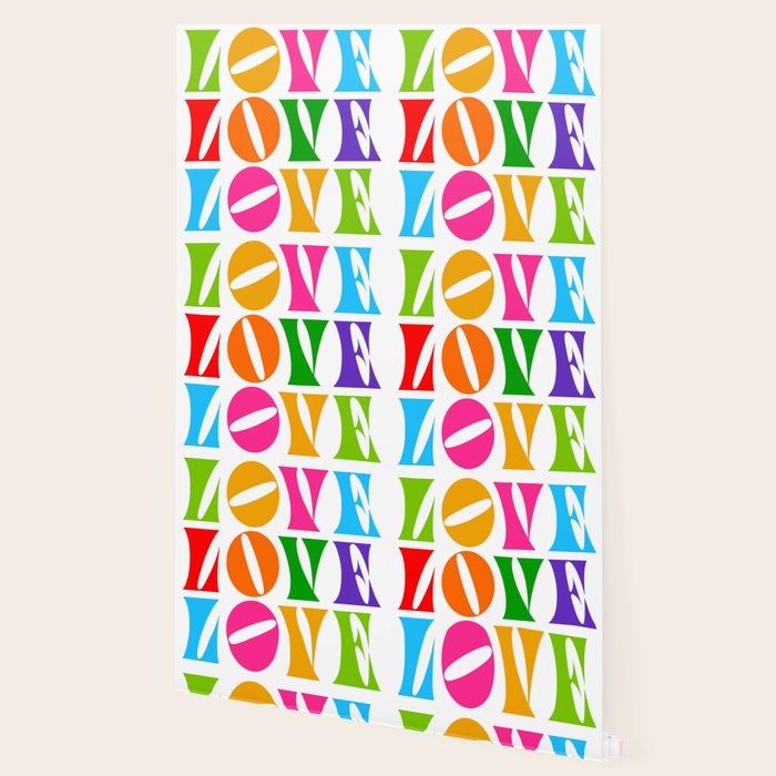 Rainbow LOVE - Groovy Repeat! Wallpaper Gallery Image 2