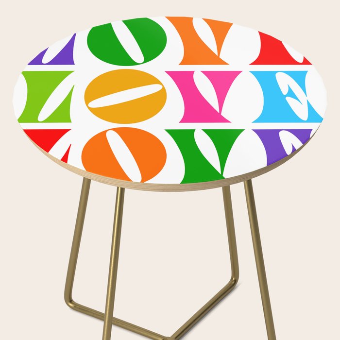 Rainbow LOVE - Groovy Repeat! Side Table Gallery Image 2