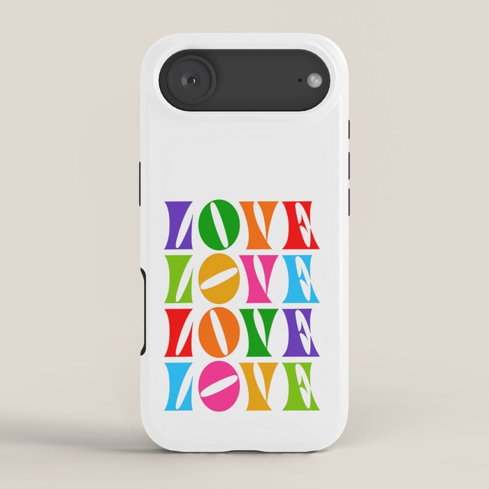 Rainbow LOVE - Groovy Repeat! iPhone Case Gallery Image 2