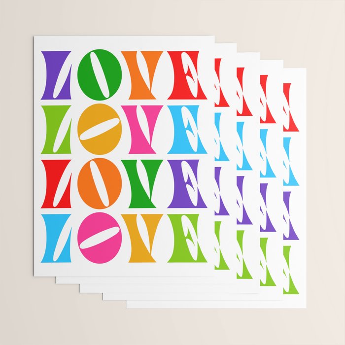 Rainbow LOVE - Groovy Repeat! Wrapping Paper Gallery Image 3
