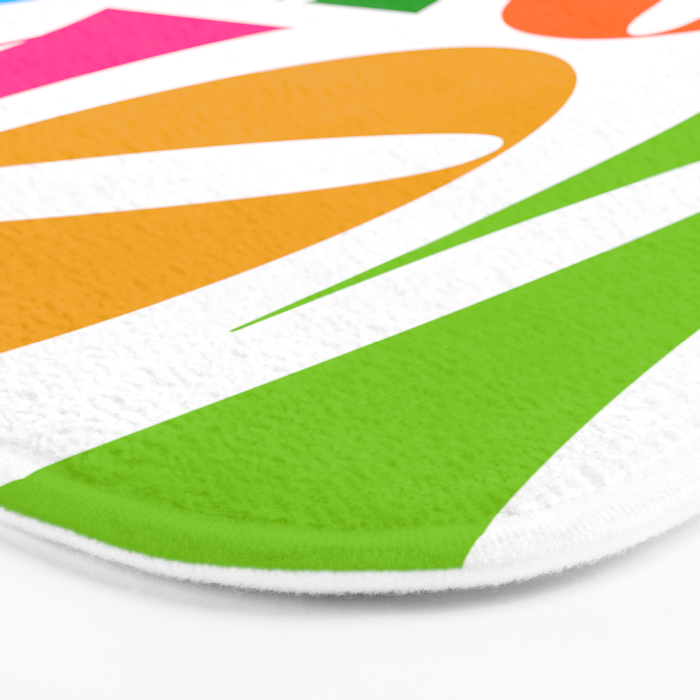 Rainbow LOVE - Groovy Repeat! Bath Mat Gallery Image 3